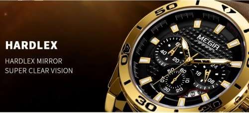 *** Megir (2094G)  Brand** Top Watch* New Style  Big Luxury Men Quartz Watch CHRONOGRAPH * 6 HANDS *