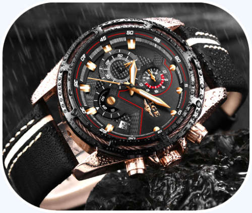 *LIGE 9882 Top Luxury *6 Hands* Chronograph Watch Men*FULL HOUSE