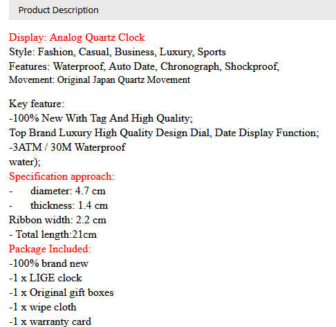 *LIGE 9882 Top Luxury *6 Hands* Chronograph Watch Men*FULL HOUSE