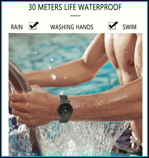 *LIGE 9915 Slimline Simple Watch Men Quartz Clock with Quality!* Will not Fade or Rust