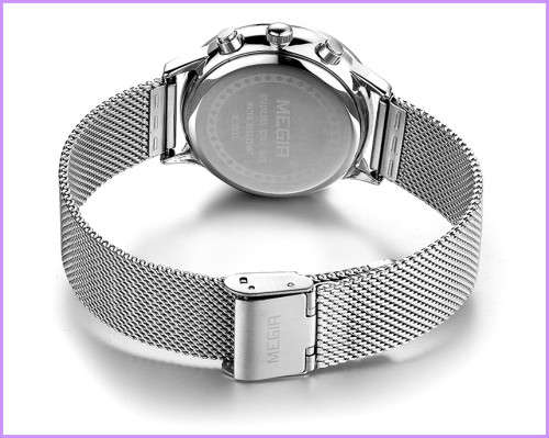 Megir 2011L  - Ladies Lovely Chronograph Watch * 6 HANDS* SILVER