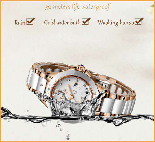 * Magnifisant* Sunkta * Lady Georgeos Steel Ceramic Band Bracelet Luxury Watch*