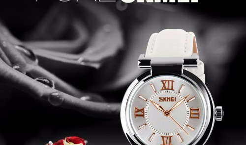 FREE SHIPPING *LADIES **SKMEI ~ MIYOTA 2035 MOVEMENT LUMINOUS QUARTZ WATCH** LEATHER  STRAP