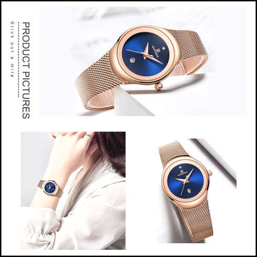 * Magnifisant* Naviforce* Lady Georgeos Steel  Bracelet Luxury Watch*