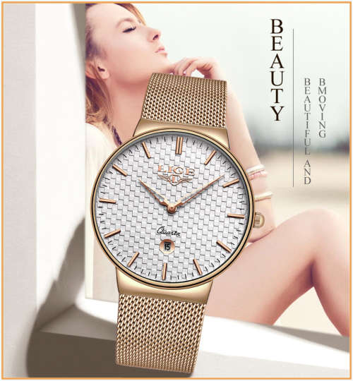 ** LIGE 9867 -*CELEBRITIES CHOICE ! Ladies Quality Watch!* Do not RUST or FADE **