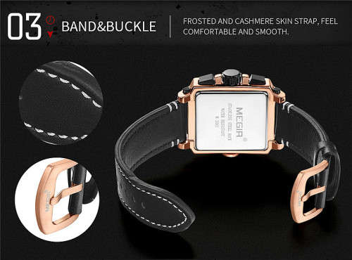 *** Megir (2061)  Brand** Top Watch* New Style  BIG Luxury Men Quartz Watch CHRONOGRAPH * 6 HANDS *