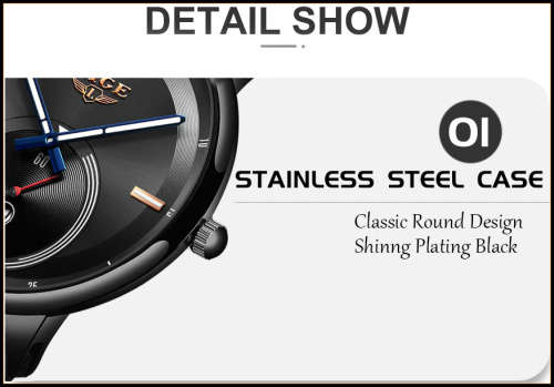 LIGE 9993 Slimline  Quartz Clock with Quality!* Will not Fade, Rust=YOUR BID IS FOR BLUE*