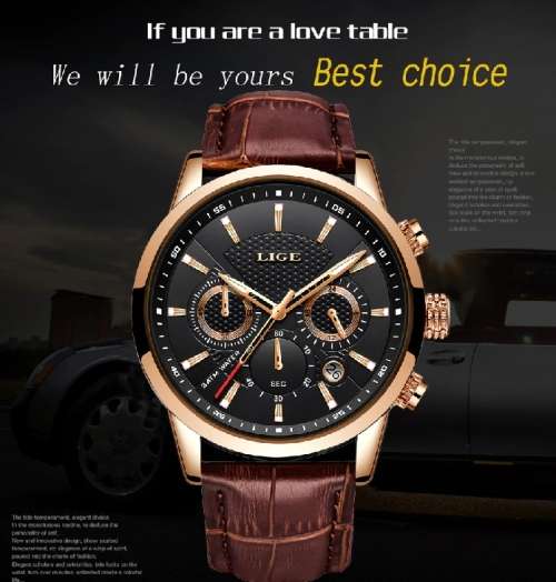 **LIGE 9866~Luxury Multifunction Sport watch with Brand Box ~FULL HOUSE