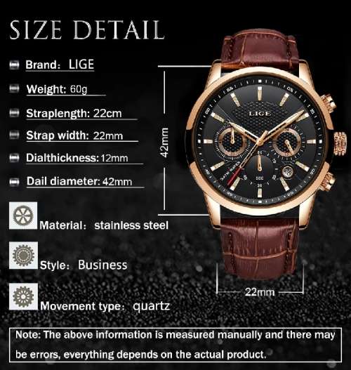 **LIGE 9866~Luxury Multifunction Sport watch with Brand Box ~FULL HOUSE
