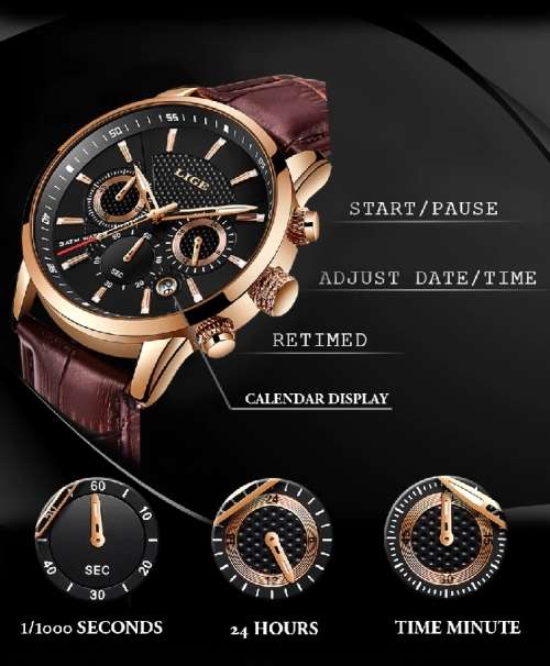 **LIGE 9866~Luxury Multifunction Sport watch with Brand Box ~FULL HOUSE