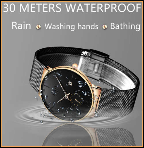 *LIGE 9969 Slimline Simple Watch Quartz Clock with Quality!* Will not Fade or Rust