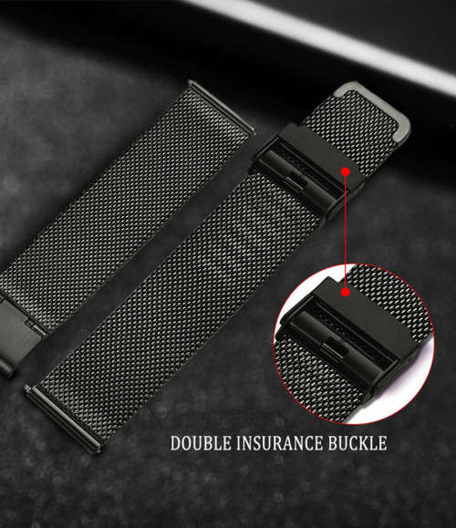 LIGE 9955 - Milan Stainless Steel Mesh Strap Blue/Black Watch