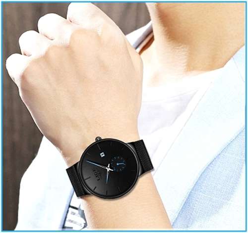 *LIGE 9969 Slimline Simple Watch Quartz Clock with Quality!* Will not Fade or Rust