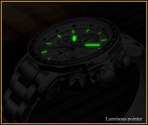 *BIG,HEAVY- ALL STEEL,* DEEP DISH* LIGE  9902 Quality*6 Hands* Chronograph Watch *FULL HOUSE!