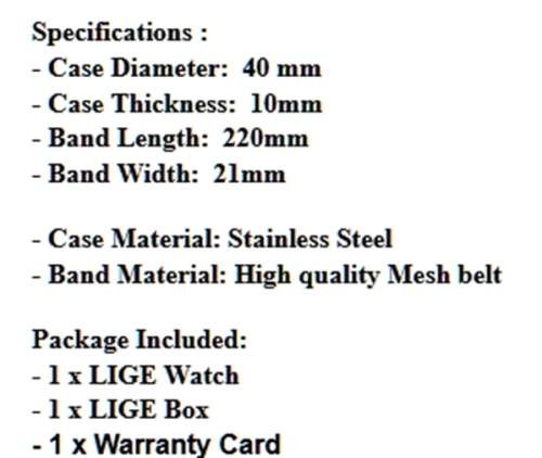 LIGE 9868 - MilanTop Brand Luxury Waterproof Ultra Thin Multifunction Watch