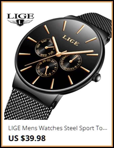 LIGE 9868 - MilanTop Brand Luxury Waterproof Ultra Thin Multifunction Watch