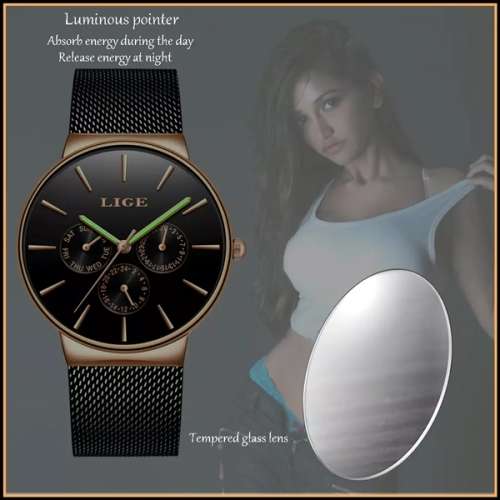 LIGE 9868 - MilanTop Brand Luxury Waterproof Ultra Thin Multifunction Watch