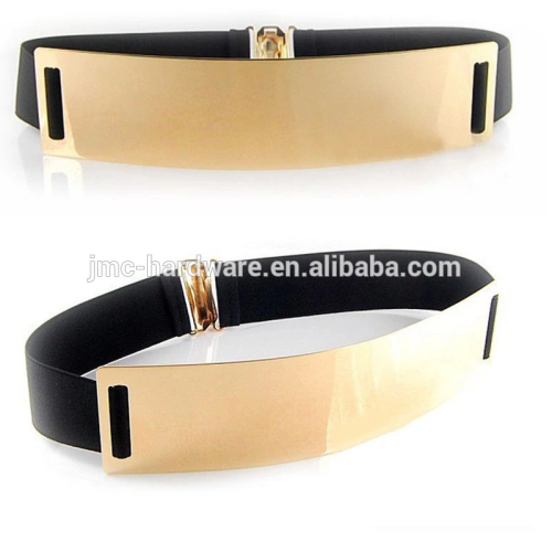 *Ladies* Designer *Metal Buckle Black stretch Waist Belt
