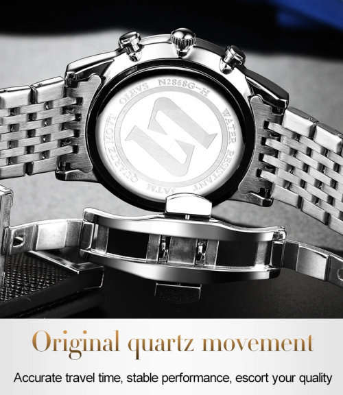 ** CLASSIC -OLEVS 2868* Top Luxury FULL Steel *6 Hands* Chronograph Watch Men