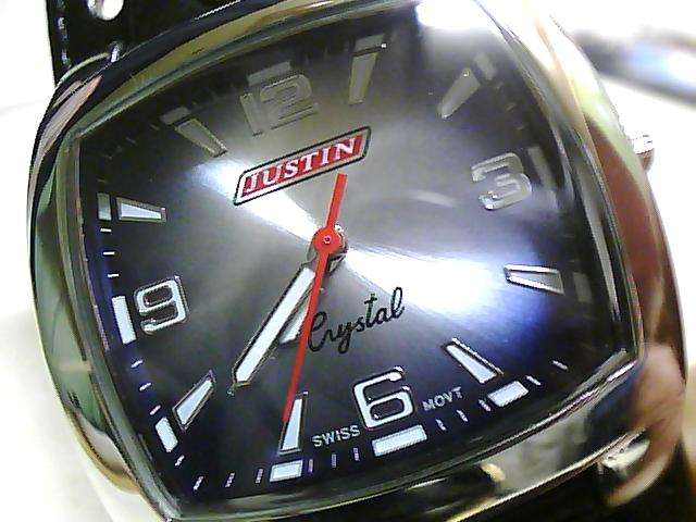 JUST ARRIVED---MODERN JUSTIN MENS  LEATHER STRAP---BLACK