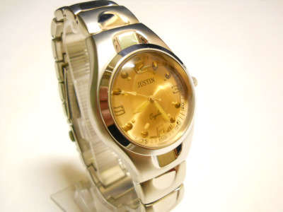 JUST ARRIVED--- JUSTIN MENS STEEL WATCH---