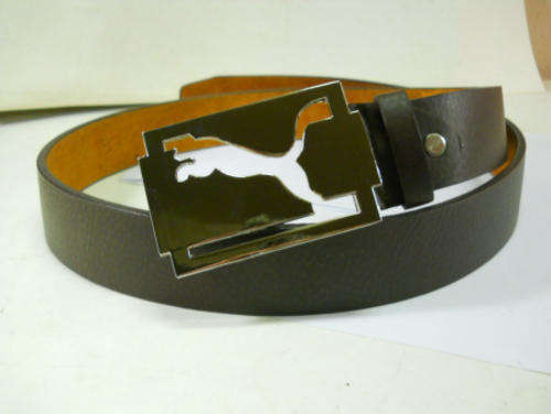 ATTACKING  LION BUCKLE--BROWN-- BELT
