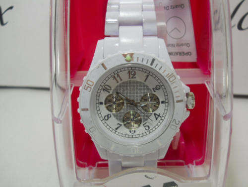 -ALTAV- WHITE UNISEX -SYNTHETIC and STEEL WATCH-