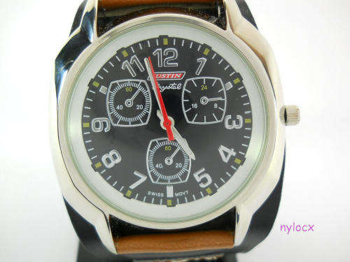 -JUSTIN LEATHER STRAP  WATCH-