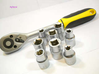 ****9 PC EXPERT TORX "E" SOCKET SET ****1/2" DRIVE