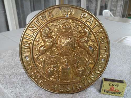 Milners Patent Fire - Resisting sign