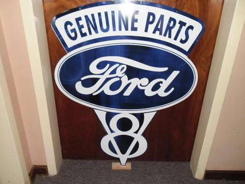 very very large Ford V8 enamel sign you don't get a sign like this easy