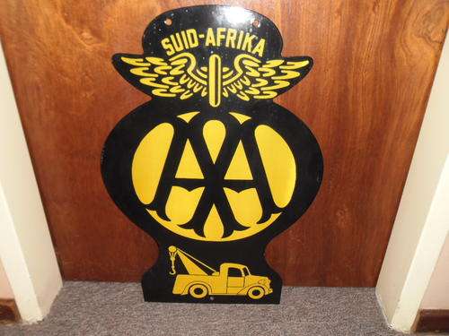 large AA Suid-Afrika enamel sign you don`t get a sign like this easy