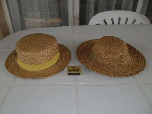 two old straw hats