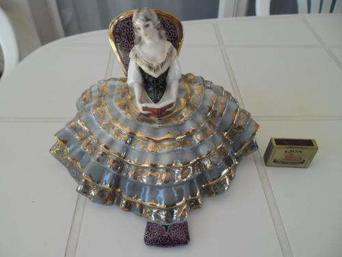 stunning large vintage old Victorian porcelain doll made in Italy