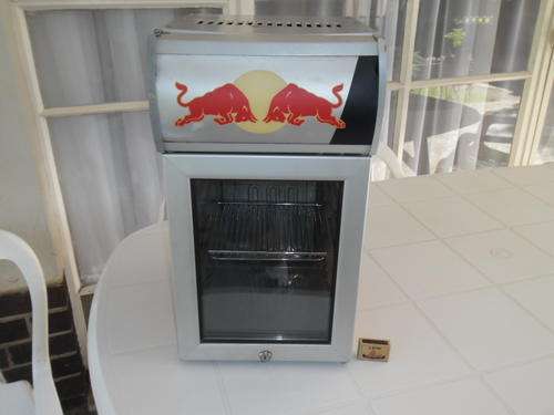 Red Bull small fridge working 100% and lights are working