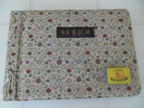 old family album with black and white photos