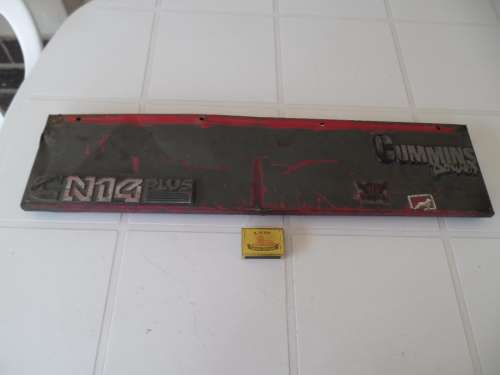 Cummins power badges on steel plate size 600mm x 150mm postage is R70