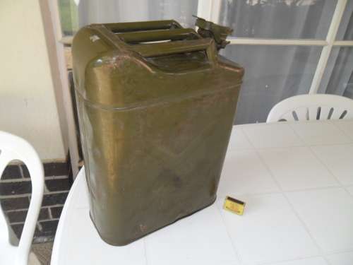Metal jerry can size is 470mm high postage is R120