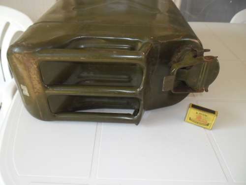 Metal jerry can size is 470mm high postage is R120