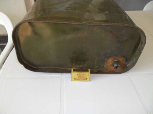 Metal jerry can size is 470mm high postage is R120