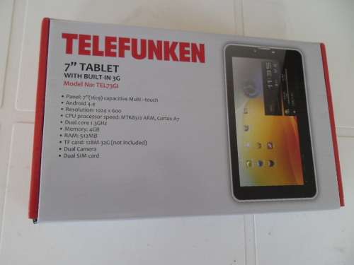 Telefunken 7" tablet built in 3G with cover/case mint and box postage is R50