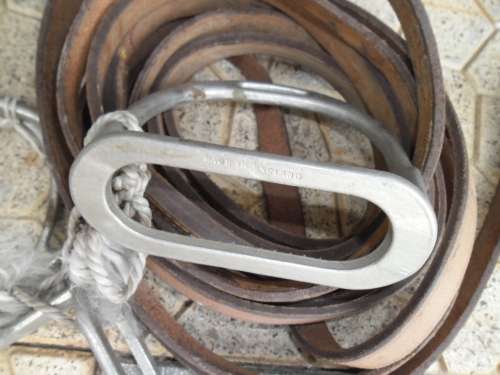 2 sets of stirrup made in England and some leather straps postage is R70
