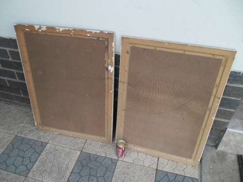 2 old large prints no glass size is 545mm x 750mm see condition postage is R140