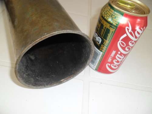 Brass and wood bullet shape display item size is 660mm long postnet postage R140