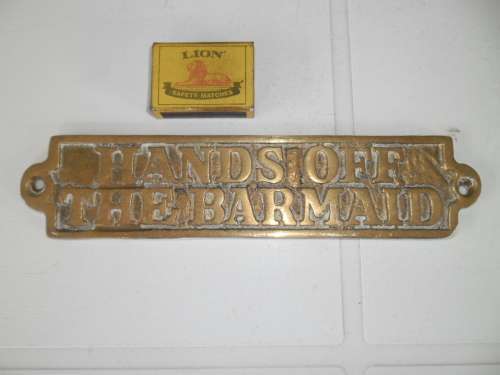 Brass casting plaque size is 235mm long postage is R60