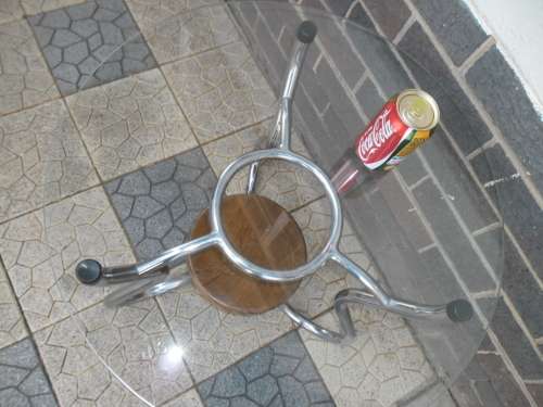 Very rare art deco Designers Chromed/wood/glass top table size is 530mm high collection only