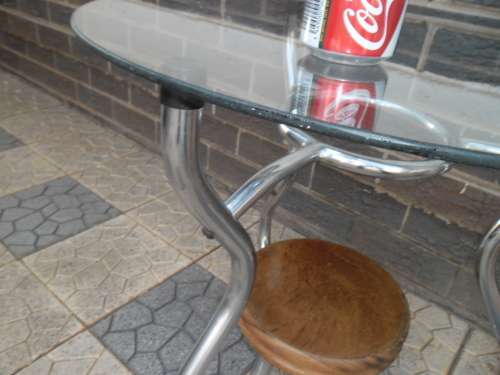 Very rare art deco Designers Chromed/wood/glass top table size is 530mm high collection only