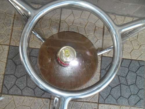 Very rare art deco Designers Chromed/wood/glass top table size is 530mm high collection only