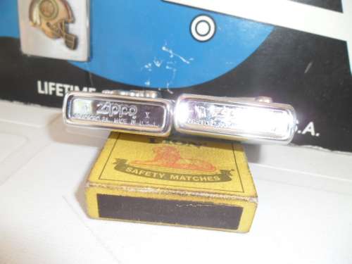 Rare Original Zippo Special NFL Collectors Edition 6 lighters with advertizing board