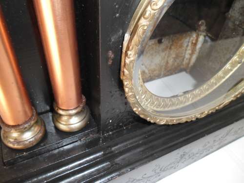 Very rare large cast iron mantel clock housing only weighs 14kg size is 400mm wide postage is R360